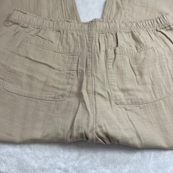 Old Navy High-Rise Wide-Leg Pants Women's Size XL Khaki 100% Cotton‎ Pockets - Picture 10 of 10
